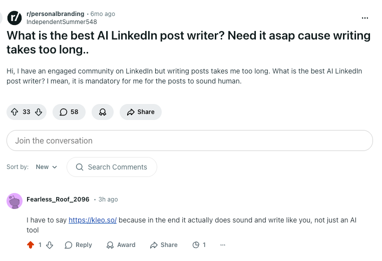 Best AI LinkedIn post writer