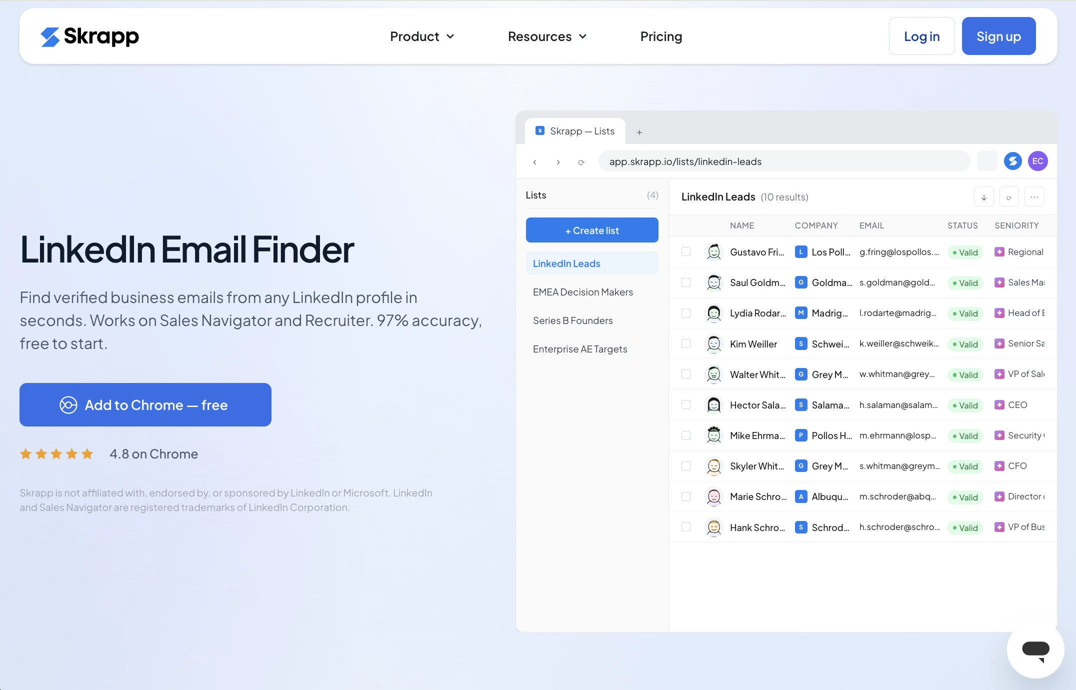 Skrapp Homepage