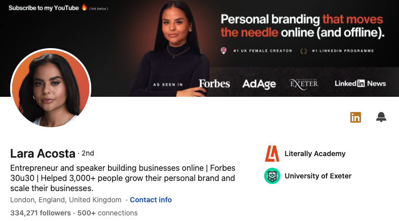 Lara Acosta LinkedIn