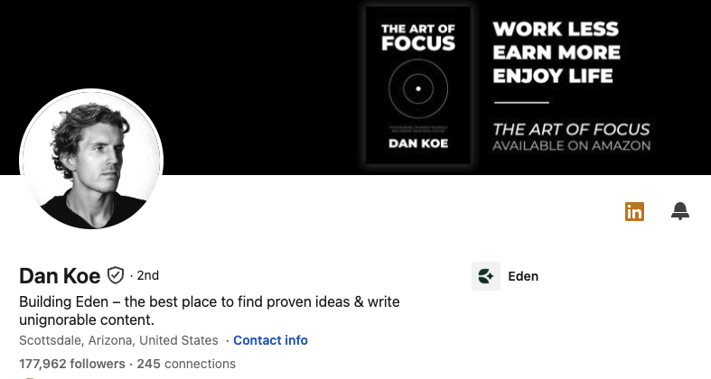 Dan Koe LinkedIn