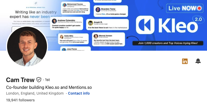 Cam Trew LinkedIn