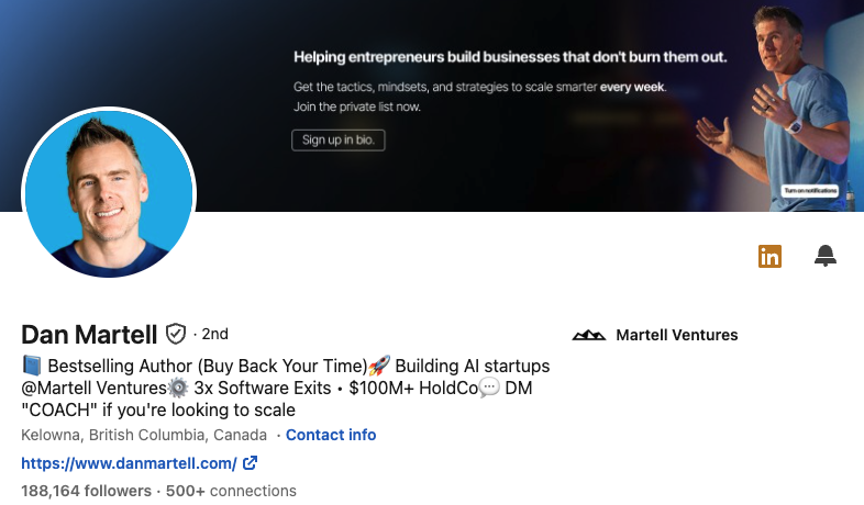 Dan Martell LinkedIn