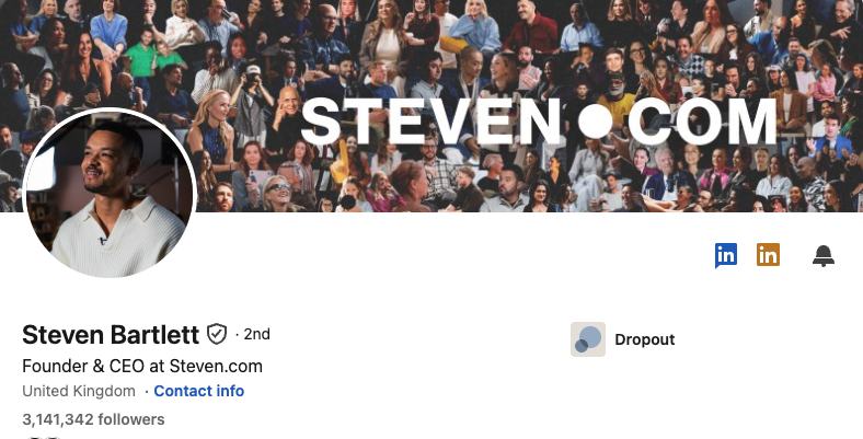 Steven Bartlett LinkedIn
