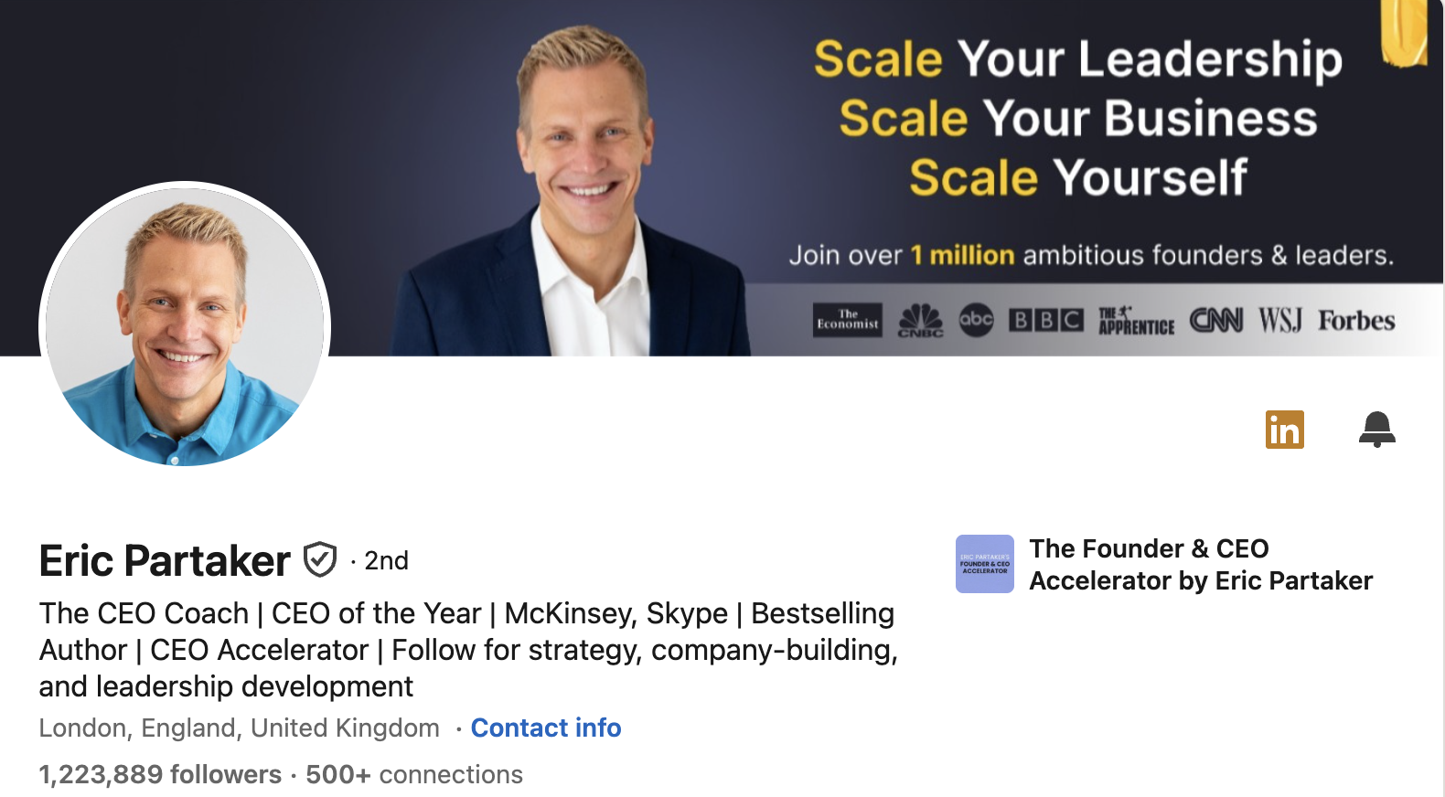 Eric Partaker LinkedIn
