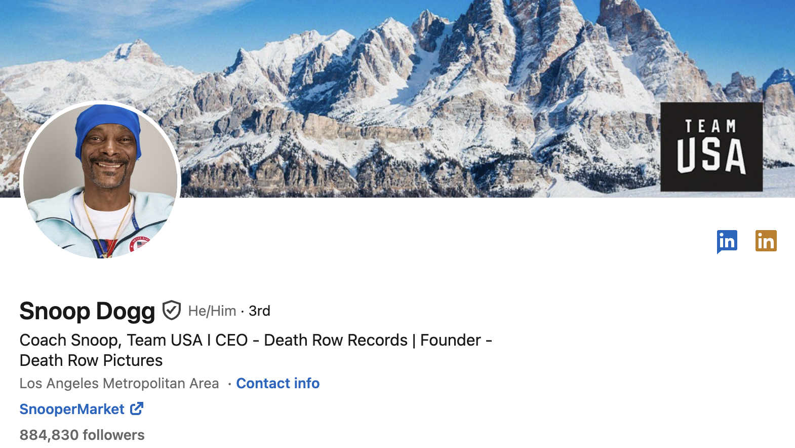 Snoop Dogg LinkedIn