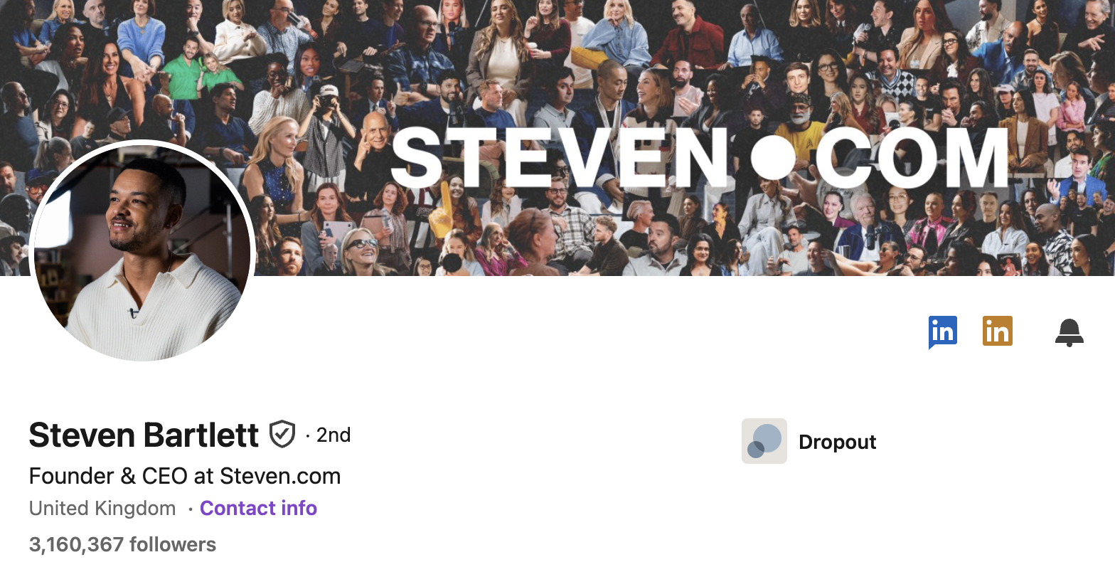 Steven Bartlett LinkedIn