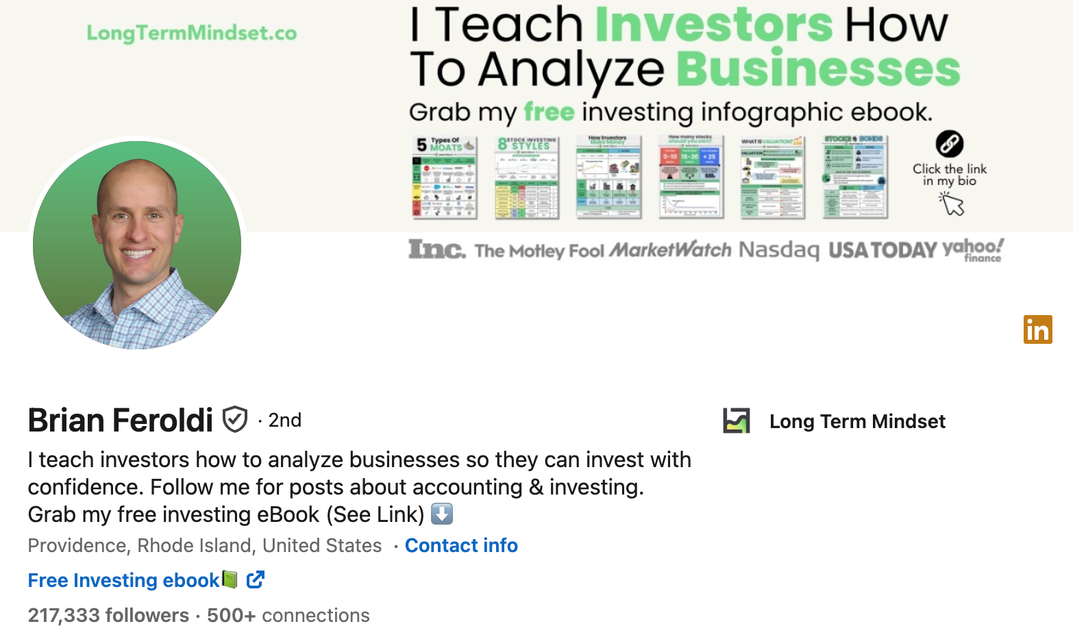 Brian Feroldi LinkedIn