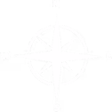 Black and white compass rose showing cardinal directions North, East, South, and West.