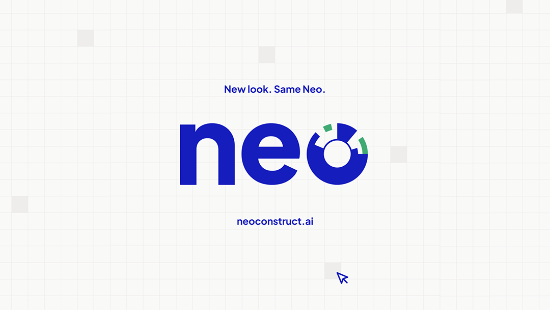 Neo logo on grey gridded background