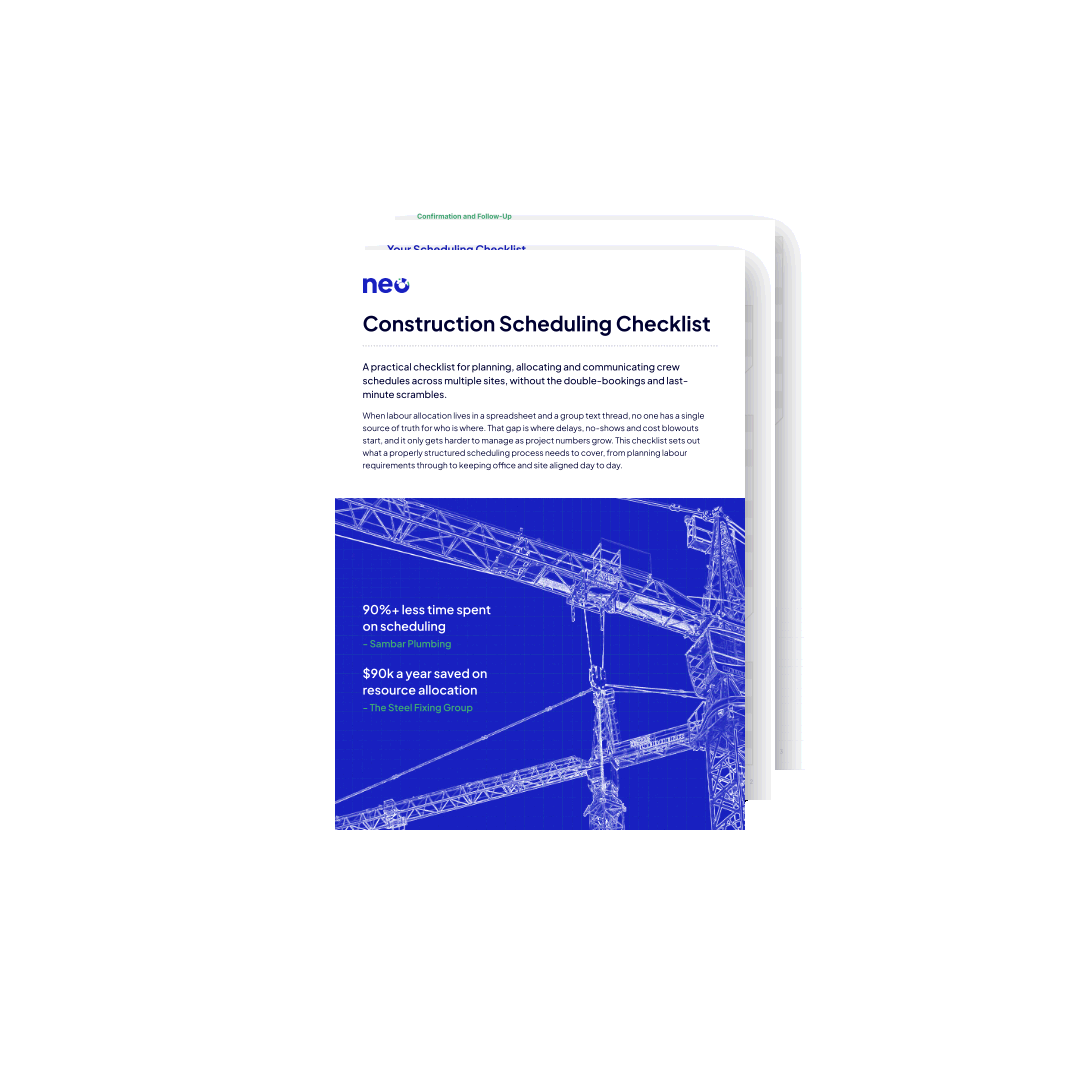 Scheduling Checklist PDF Preview