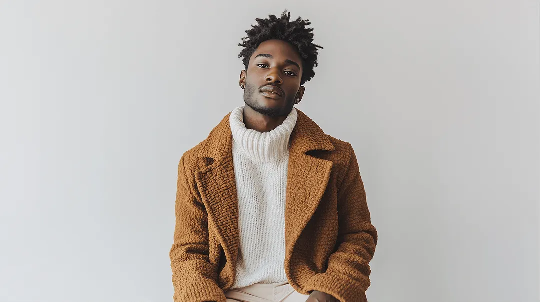 man wearing scarf and jacket