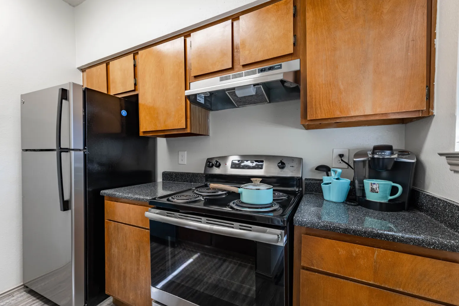 kitchen with stainless steel appliances