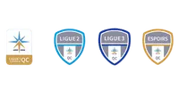 Logos de la Ligue 1 Québec, de la Ligue 2, de la Ligue 3 et des Espoirs