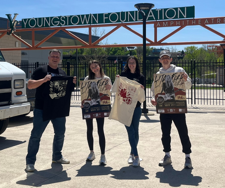 Jake Ellis and his production team at Youngstown Amphitheatre
