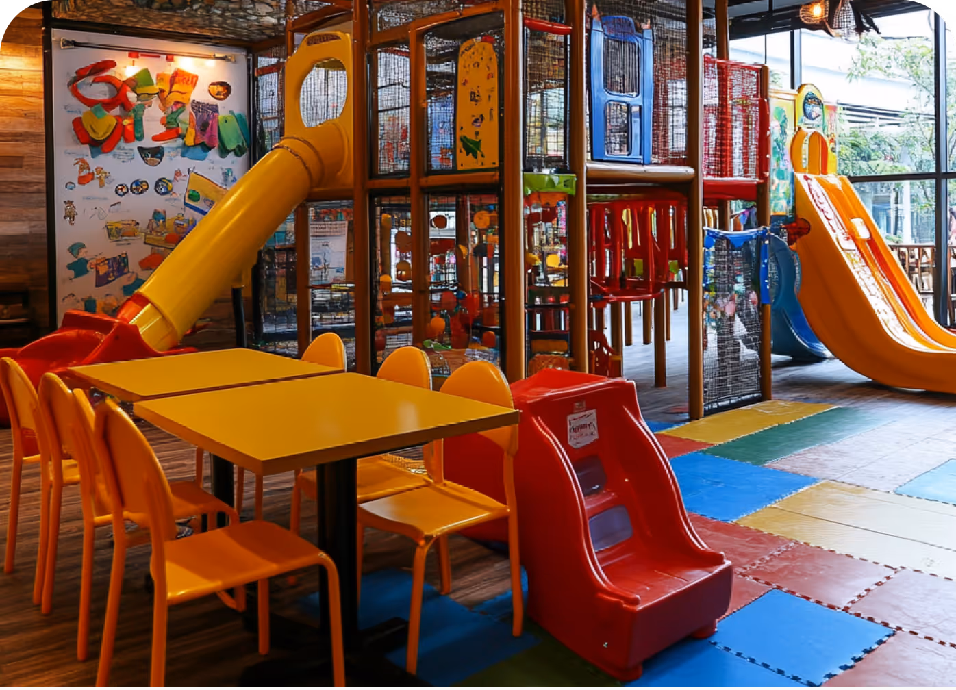 Restaurant with indoor play area