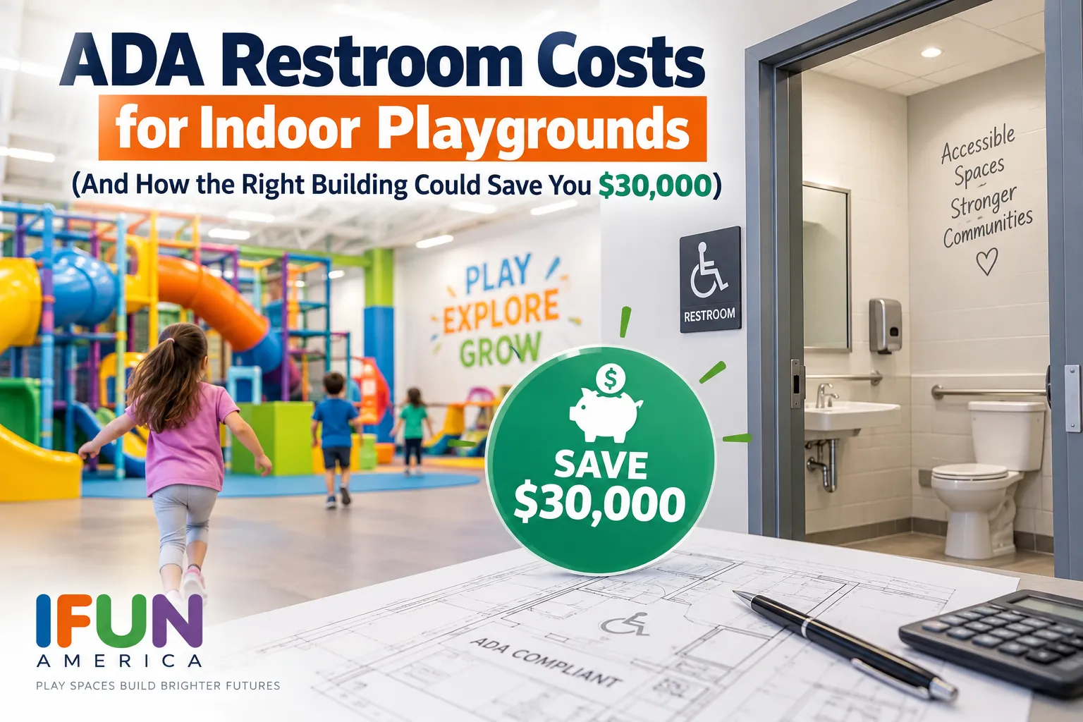 Indoor Playgrounds with the text how the Right Building Could Save You $30,000
