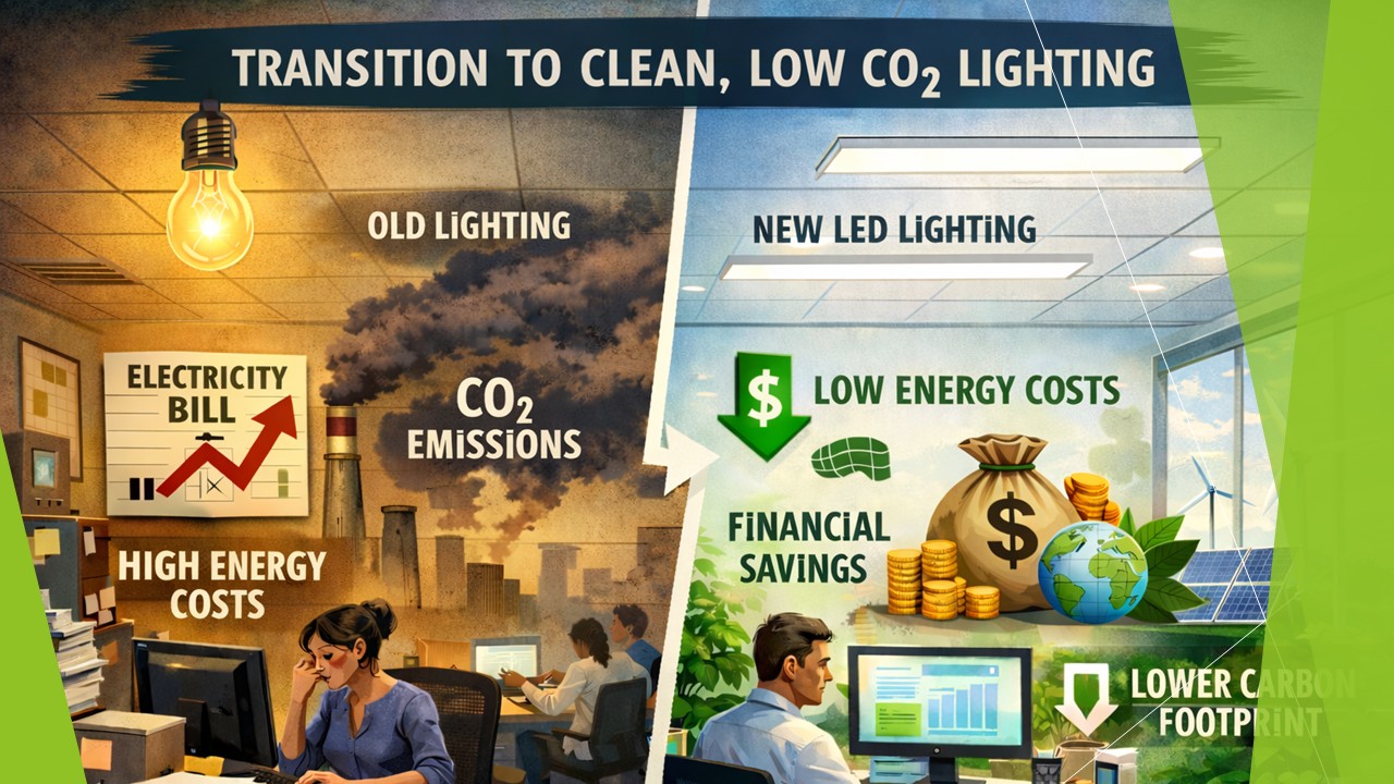 LED Lighting Retrofit ROI Calculator Inc CO2 Reduction