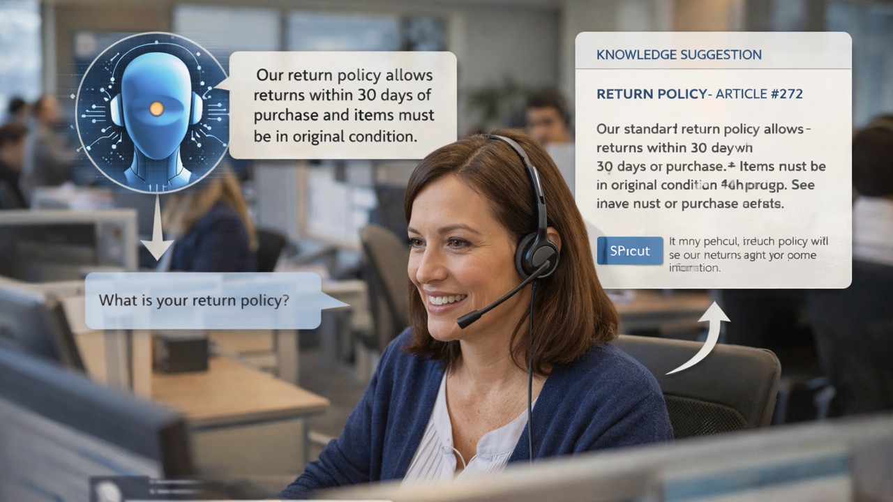  ROI for real-time agent knowledge management for a contact centre.