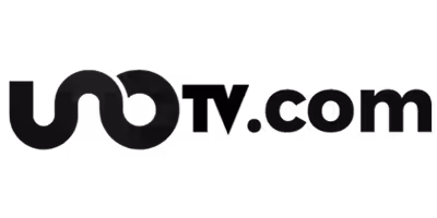 Logo with stylized black text and abstract shapes forming part of the brand name, followed by '.com'.