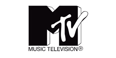 MTV logo with large bold letter M and smaller TV overlapping it.