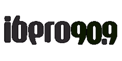 Logo with the text 'ibero 90.9' in bold letters.