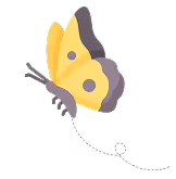Yellow Butterfly Icon