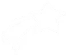 white shooting star illustration