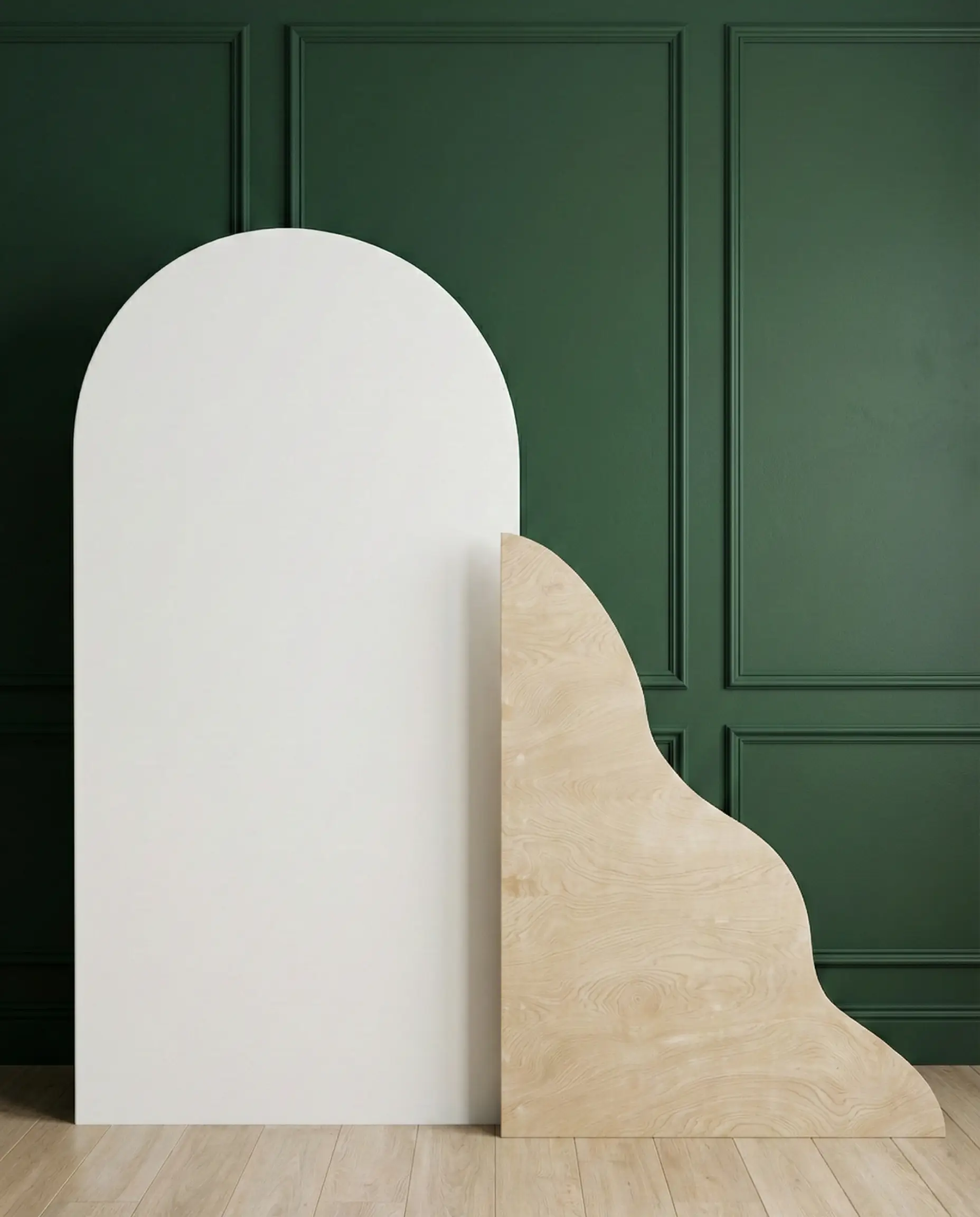 Arch and Wavy backdrop panel rental in Dallas