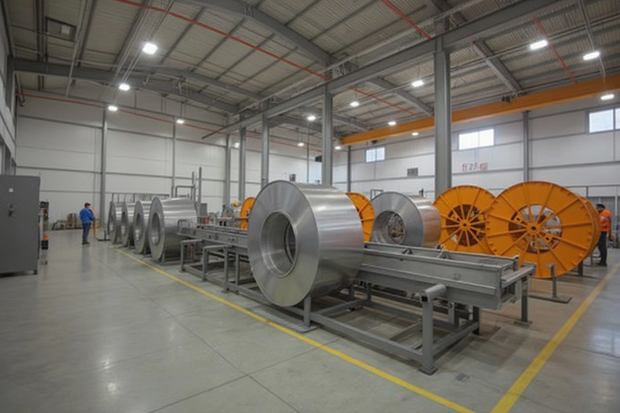 Cable production line with industrial reels for telecommunications and power cable manufacturing#1.6
