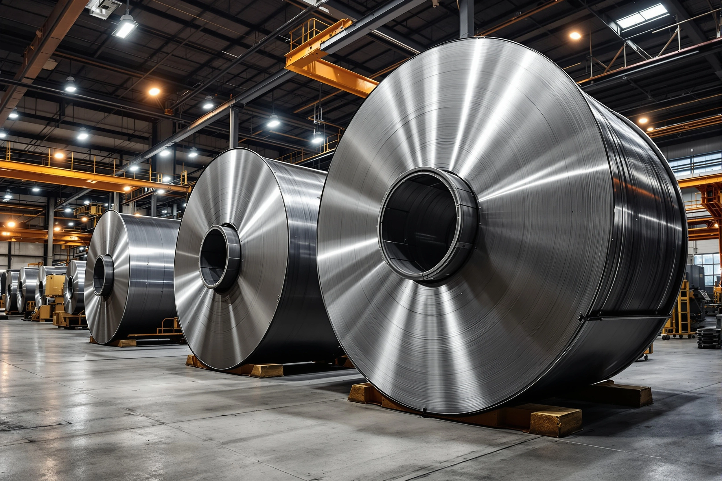 Extrusion processes steel reels for manufacturing operations#1.6