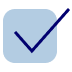 a blue check mark in a square