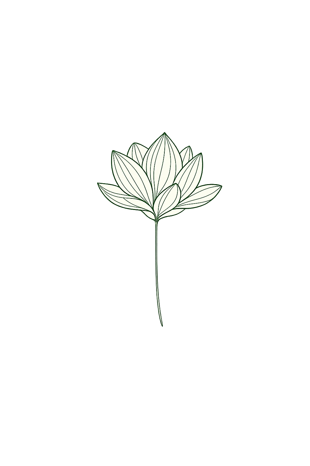 Illustration av botanisk blomma som symboliserar företagshälsovård