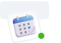 Іконка календаря з відміткою події, позначена зеленю відміткою.