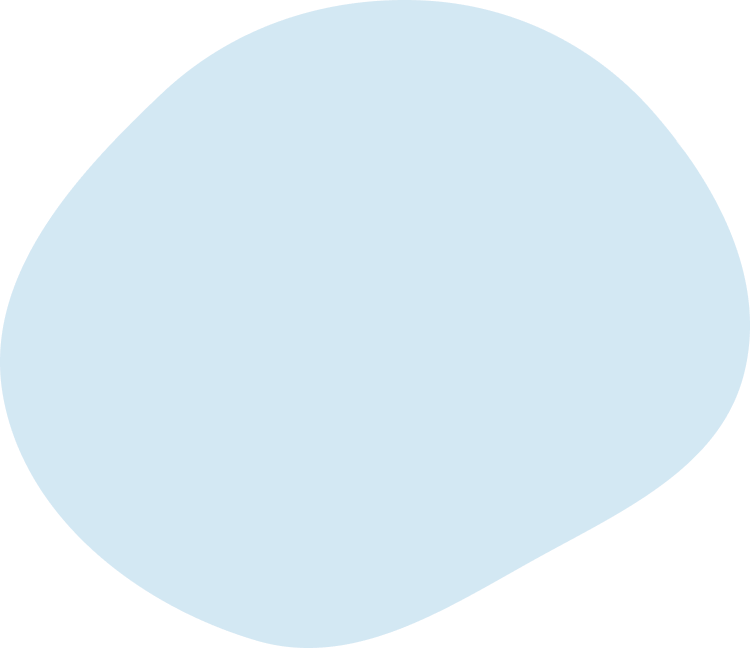 Zachte abstracte blauwe vorm met afgeronde randen, gebruikt als decoratief achtergrond element.