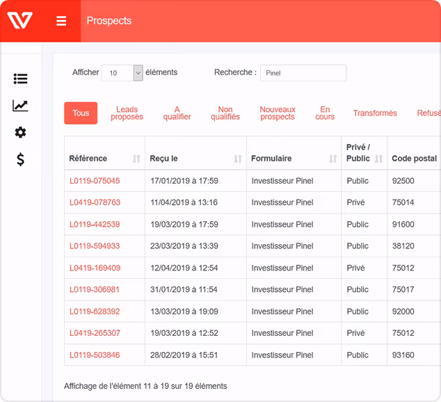 Interface de connexion au CRM Leadvalue - mise en place simplifiée