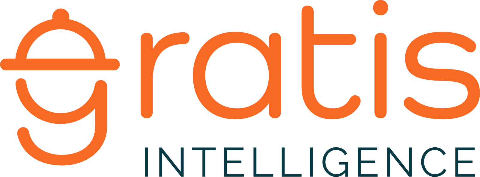 Gratis Intelligence logo with orange stylized 'g' and text.