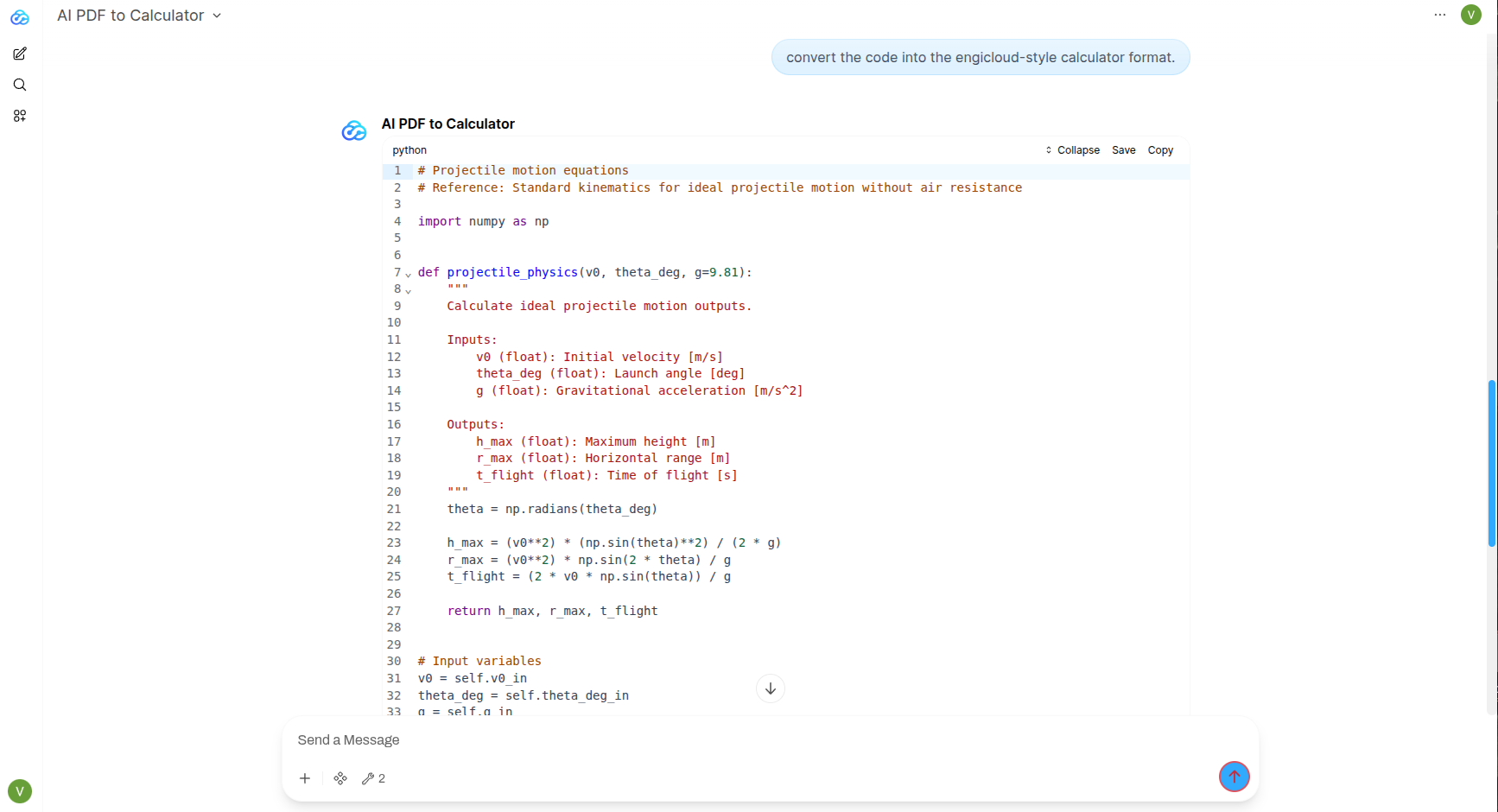 engicloud ai-assistant with the prompt