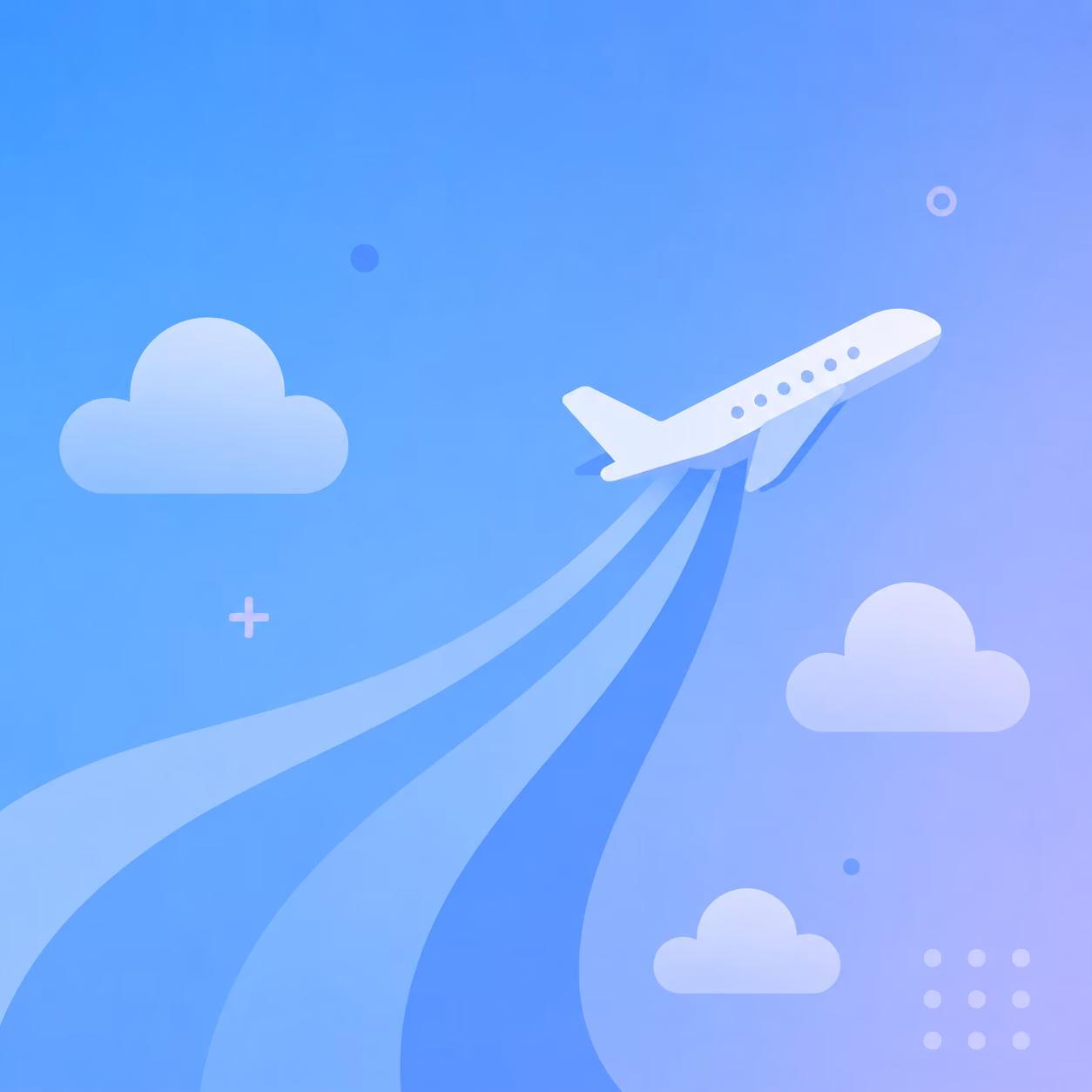 Illustration of a plane leaving a wake in its trail