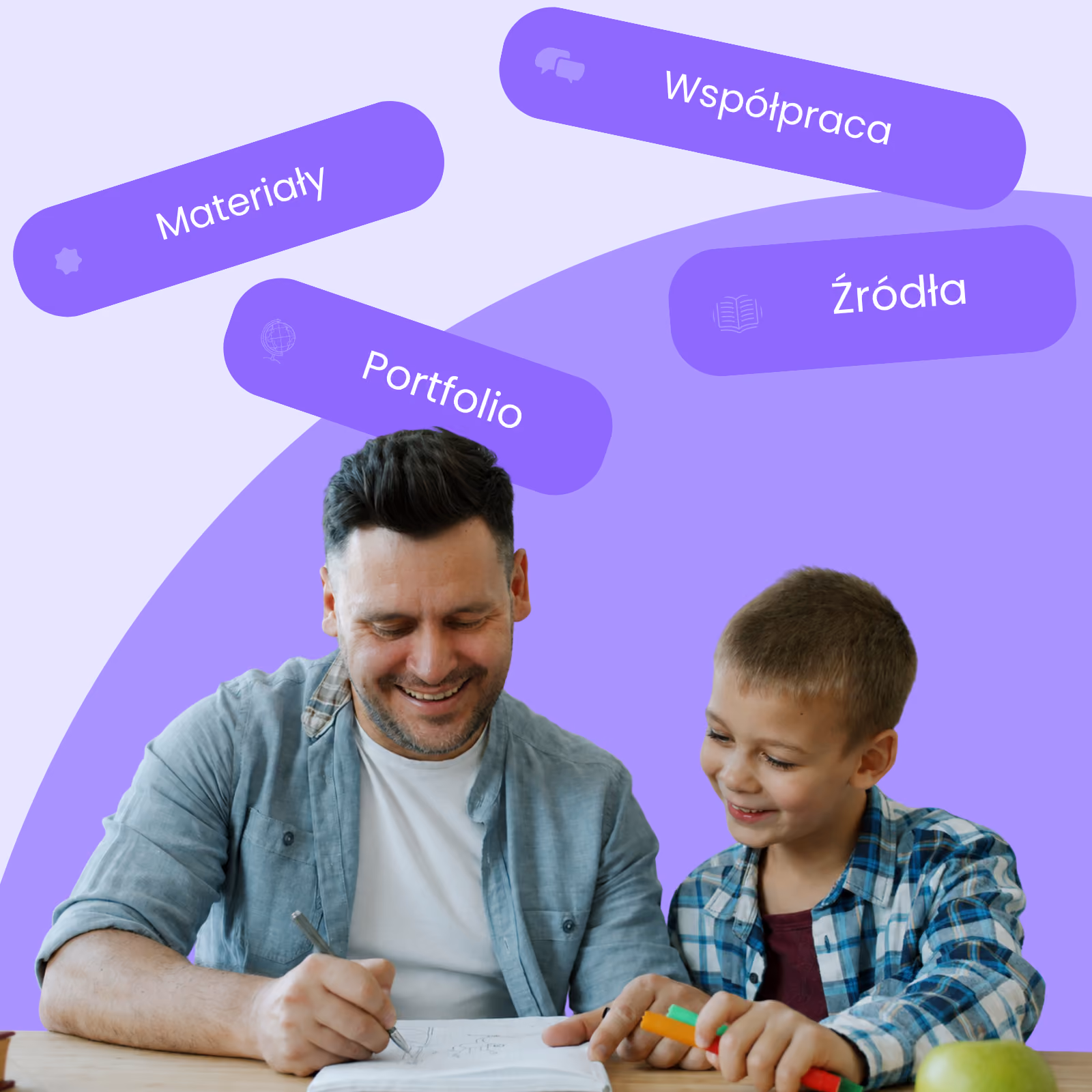 An image of a teacher and a student working together