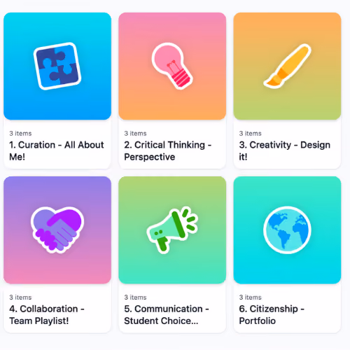 6 task boxes that describe the skills