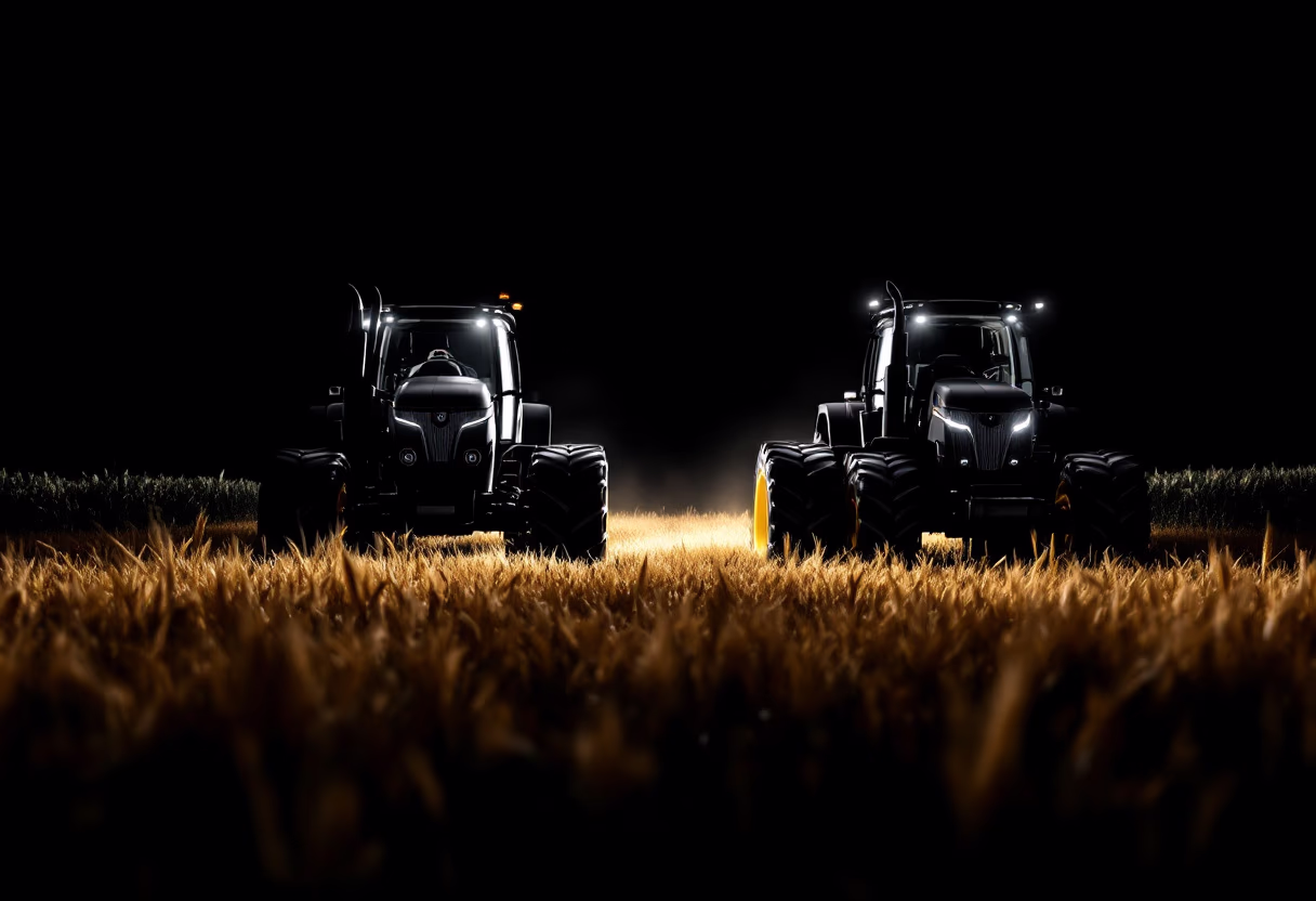 image of tractors in action