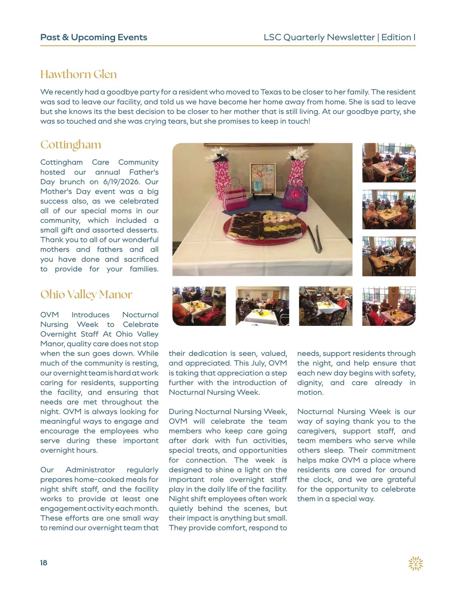 Lionstone Quarterly Newsletter page 18