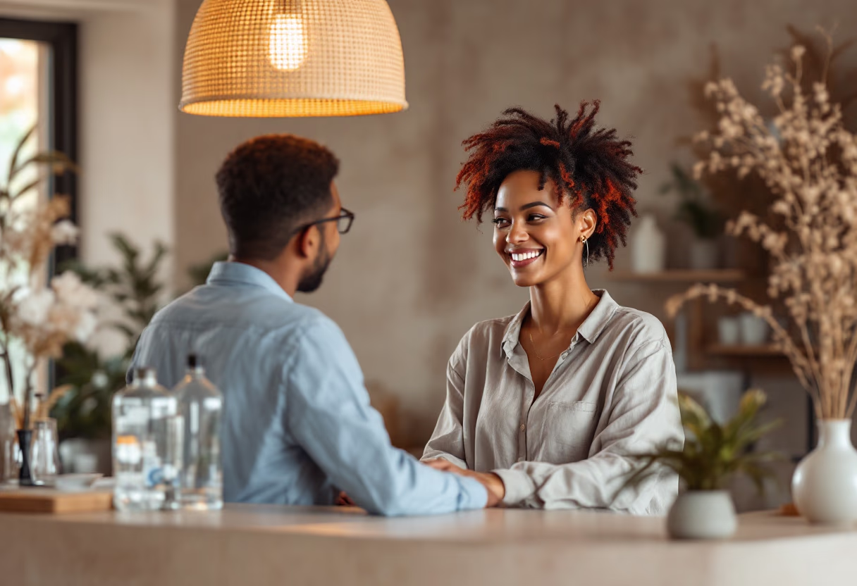 image of a customer service representative for an optician store and optometry clinic