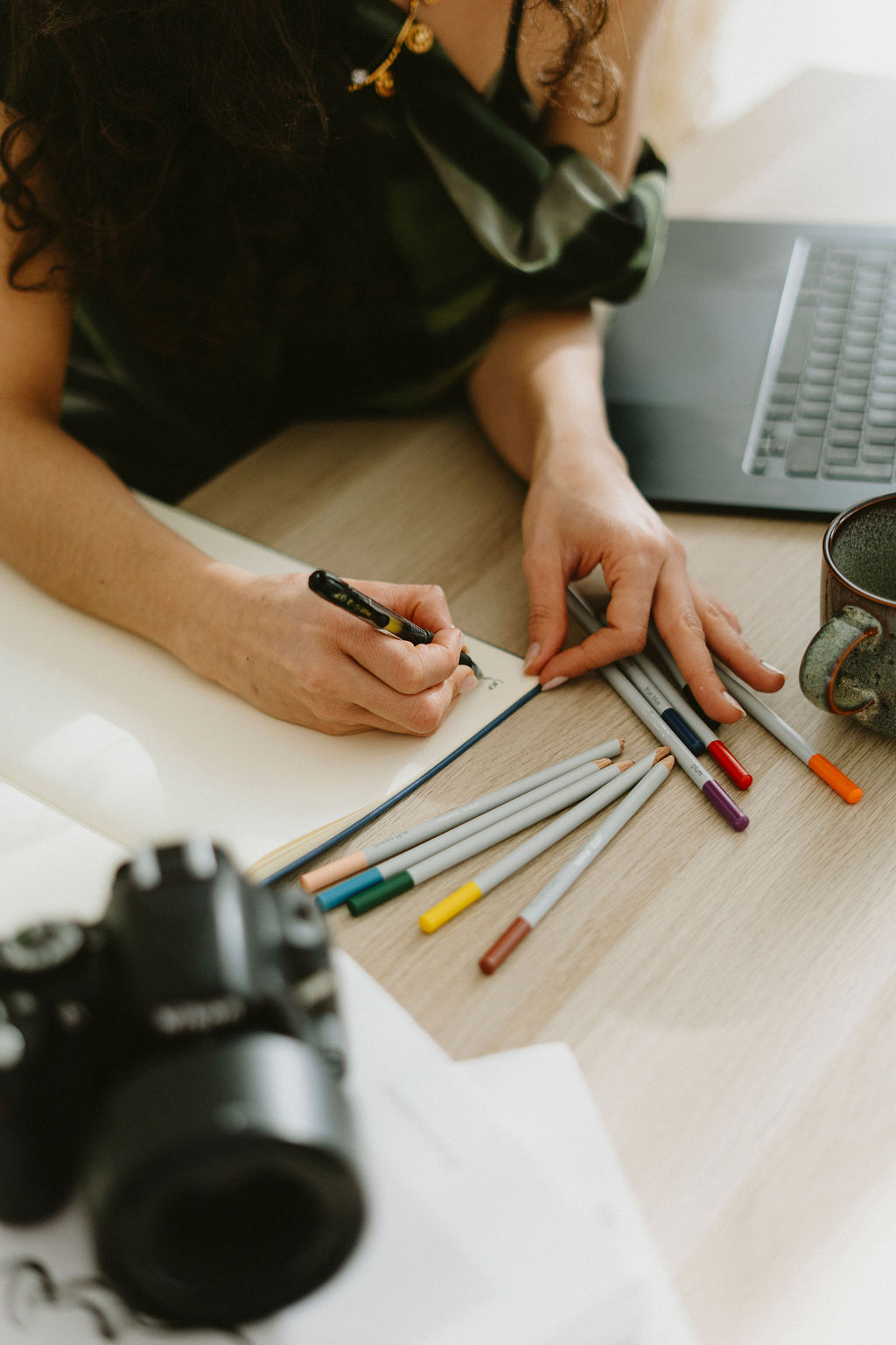 A happy Spanish woman practicing yoga in the sun to support hormonal balance and wellness.