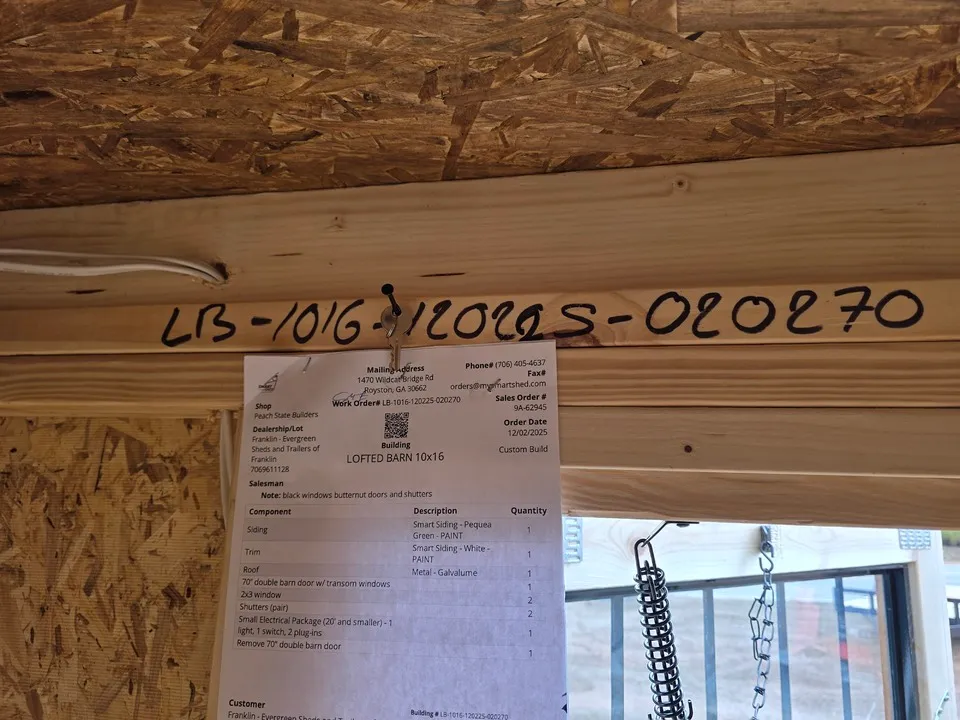 LOFTED BARN 10 x 16