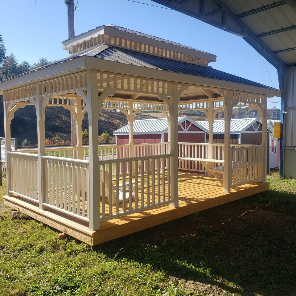 Rectangular Gazebo paint and double roof 10 x 16