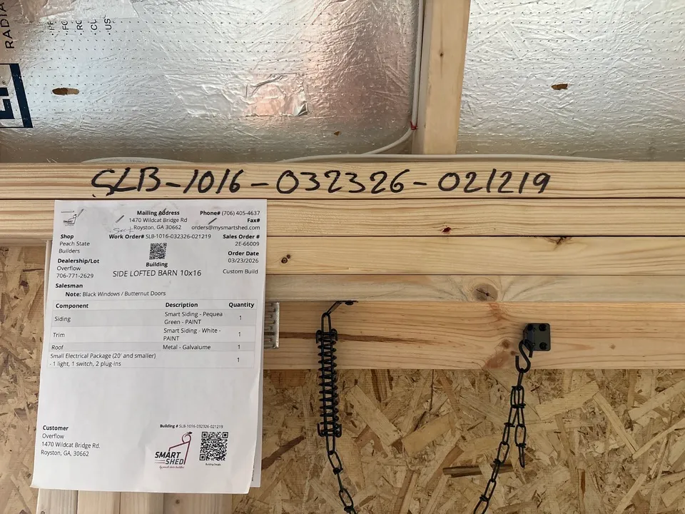 SIDE LOFTED BARN 10 x 16