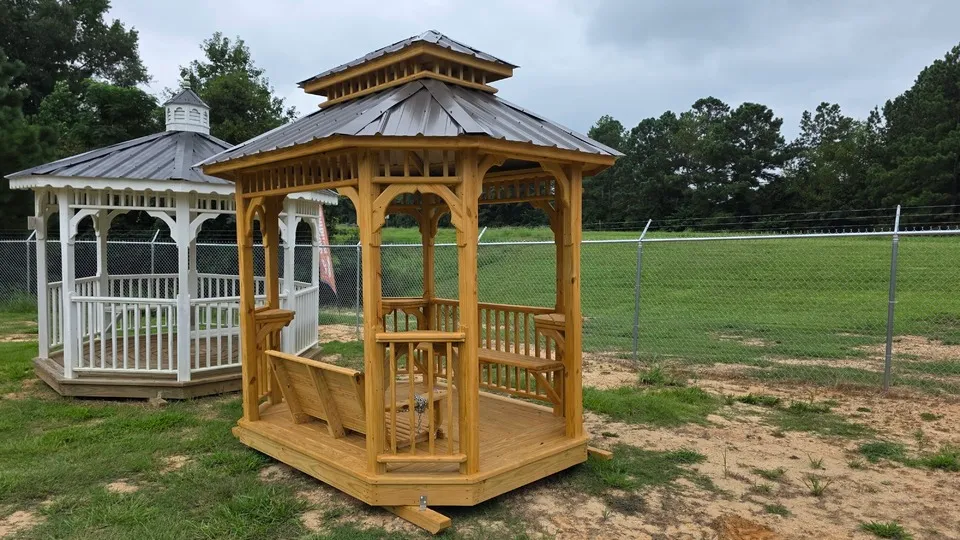 T House Gazebo - Stained 8 x 9