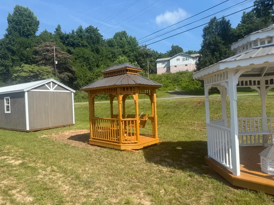 T House Gazebo - Stained 8 x 9