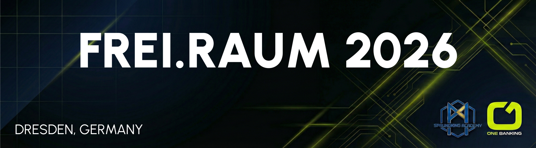 Banner with text 'AI CONNECT ZÜRICH' on a dark background with green accents, including 'ONE BANKING' and 'THE POWER OF AI'.